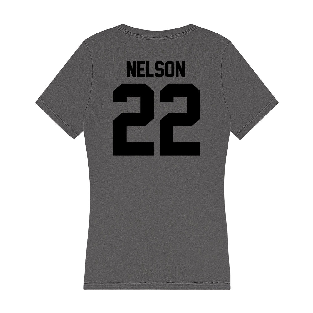 Wake Forest - NCAA Baseball : Cam Nelson - Women's V-Neck T-Shirt-1