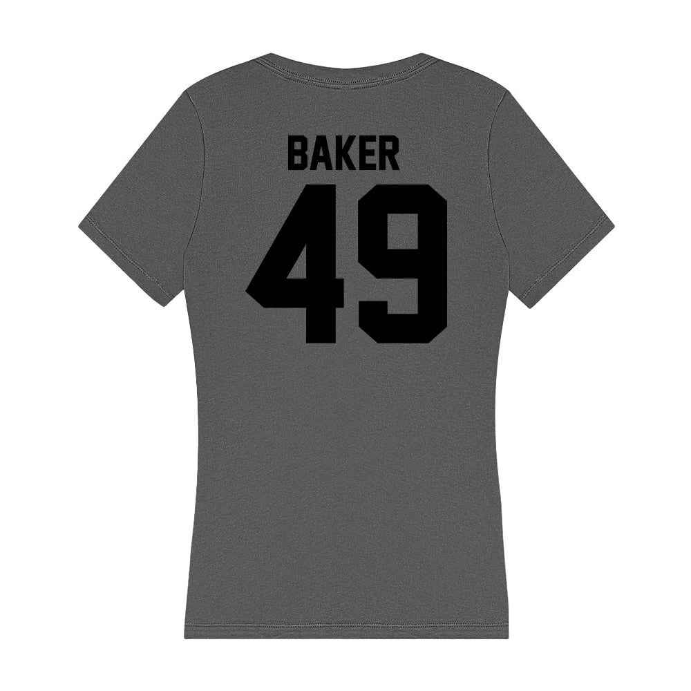 Wake Forest - NCAA Football : Landen Baker - Women's V-Neck T-Shirt-1