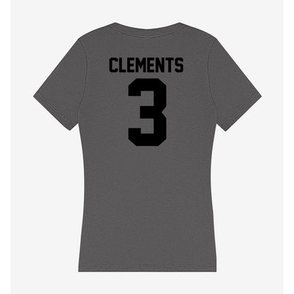 Wake Forest - NCAA Football : JaMario Clements - Women's V-Neck T-Shirt-1