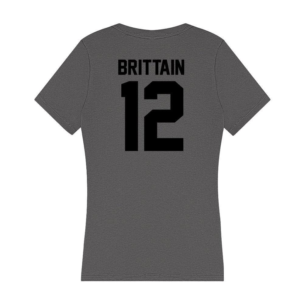 Wake Forest - NCAA Baseball : Nate Brittain - Women's V-Neck T-Shirt-1