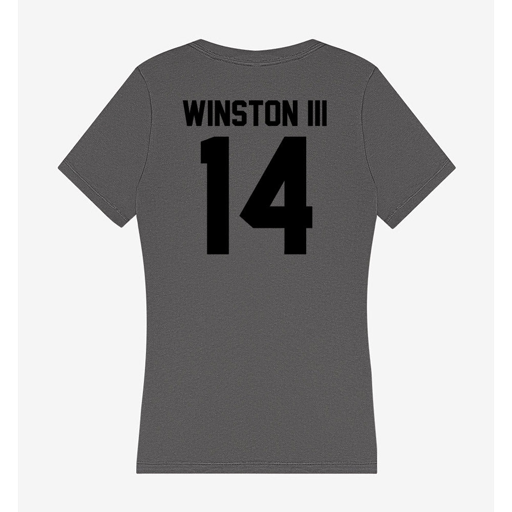 Wake Forest - NCAA Football : Braxton Winston III - Women's V-Neck T-Shirt-1