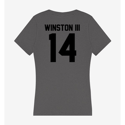 Wake Forest - NCAA Football : Braxton Winston III - Women's V-Neck T-Shirt-1