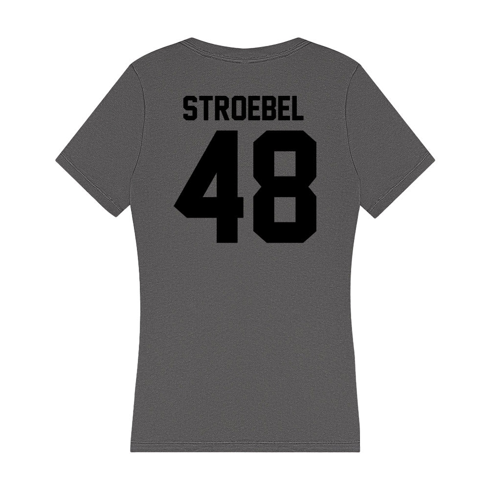 Wake Forest - NCAA Football : Wesley Stroebel - Women's V-Neck T-Shirt-1