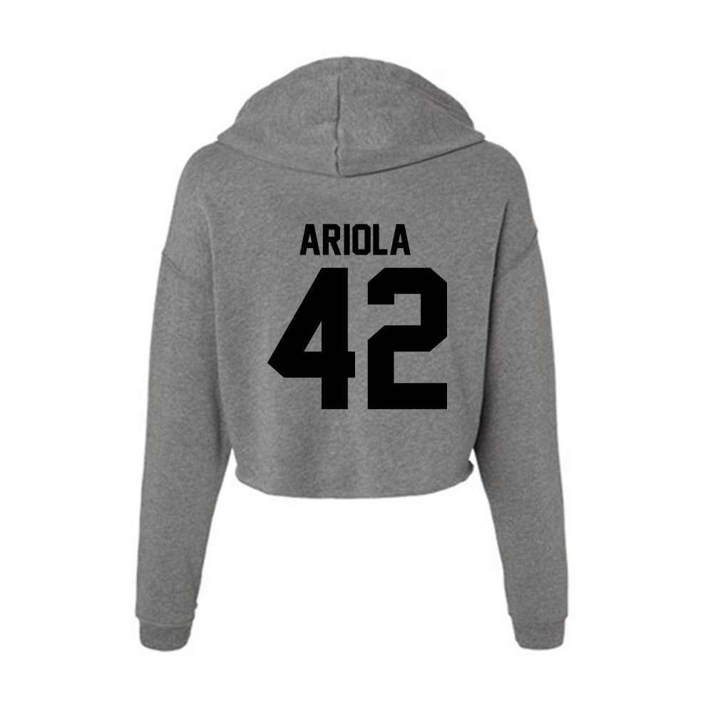 Wake Forest - NCAA Baseball : Joseph Ariola - Women's Crop Fleece Hoodie-1