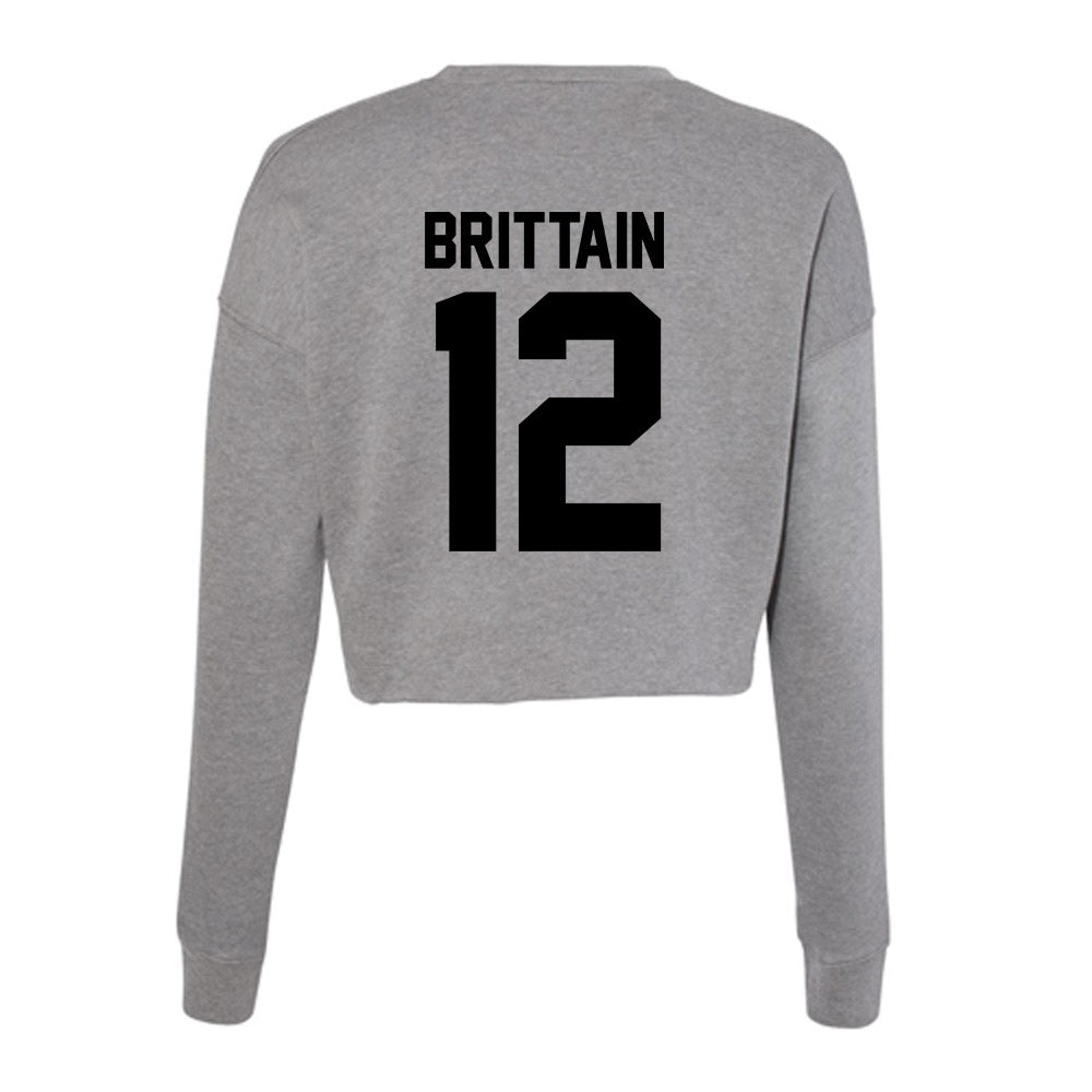 Wake Forest - NCAA Baseball : Nate Brittain - Women's Cropped Crew Fleece-1