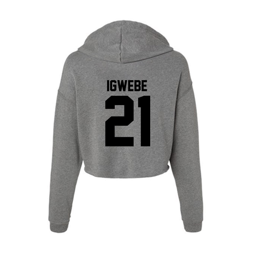 Wake Forest - NCAA Football : Zach Igwebe - Women's Crop Fleece Hoodie-1