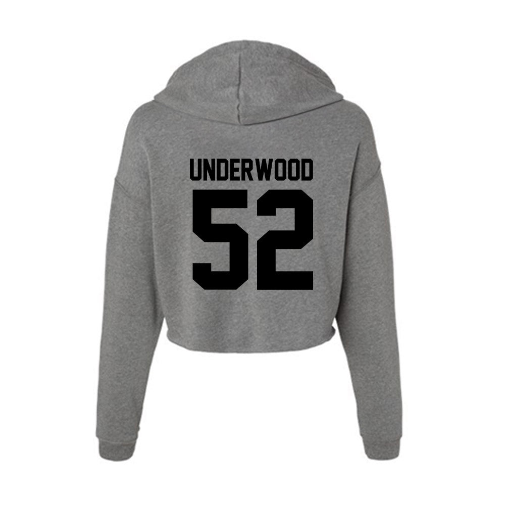 Wake Forest - NCAA Men's Basketball : Will Underwood - Women's Crop Fleece Hoodie-1