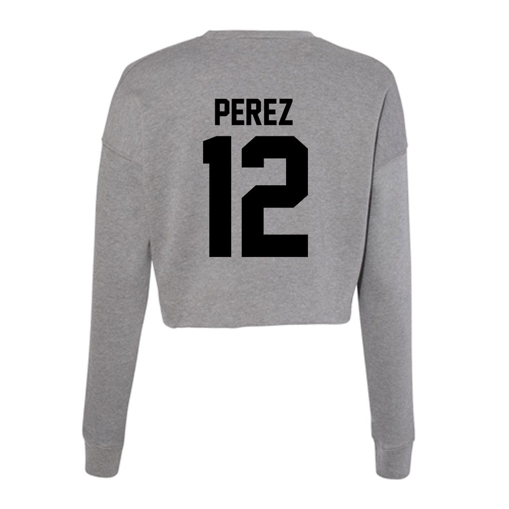 Wake Forest - NCAA Men's Soccer : Jose Perez - Women's Cropped Crew Fleece-1