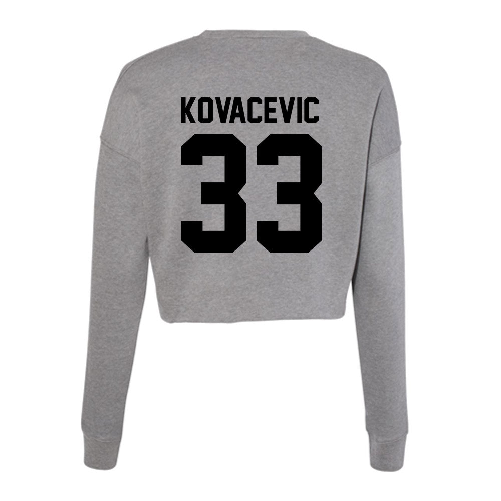 Wake Forest - NCAA Men's Basketball : Dimitrije Kovacevic - Women's Cropped Crew Fleece-1