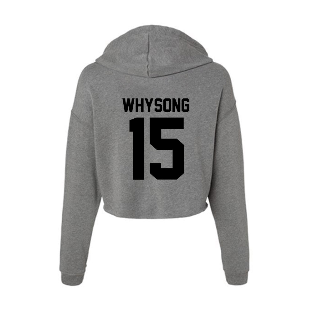 Wake Forest - NCAA Baseball : Nate Whysong - Women's Crop Fleece Hoodie-1