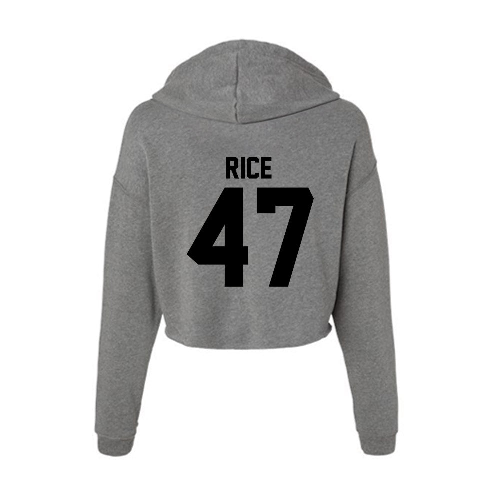 Wake Forest - NCAA Baseball : Cole Rice - Women's Crop Fleece Hoodie-1