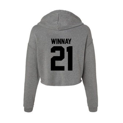 Wake Forest - NCAA Baseball : Jack Winnay - Women's Crop Fleece Hoodie-1