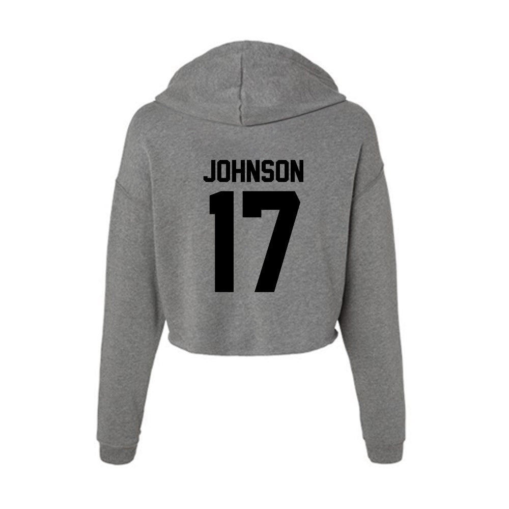 Wake Forest - NCAA Football : Billy Johnson - Women's Crop Fleece Hoodie-1