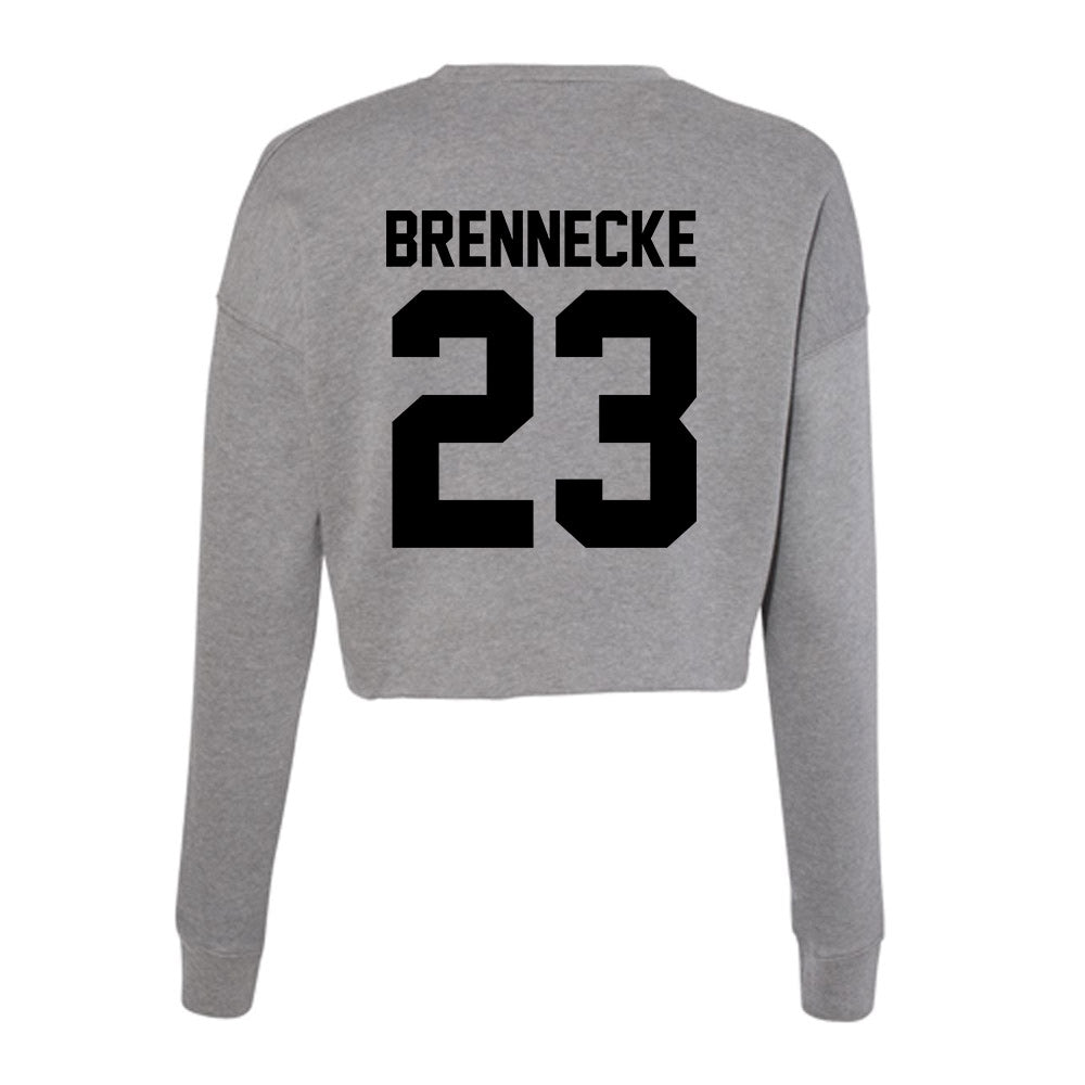 Wake Forest - NCAA Baseball : Ryan Brennecke - Women's Cropped Crew Fleece-1