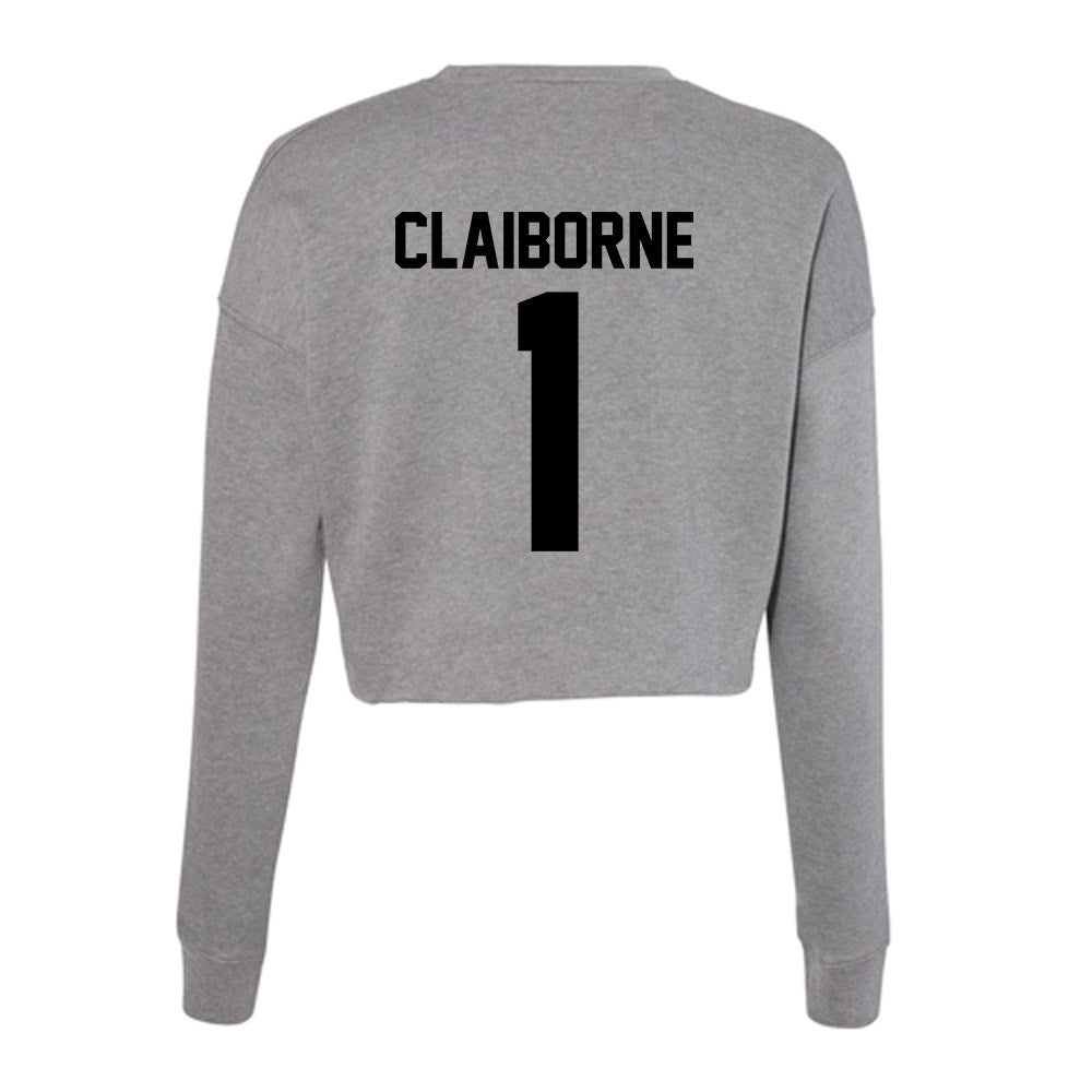 Wake Forest - NCAA Football : Demond Claiborne - Women's Cropped Crew Fleece-1