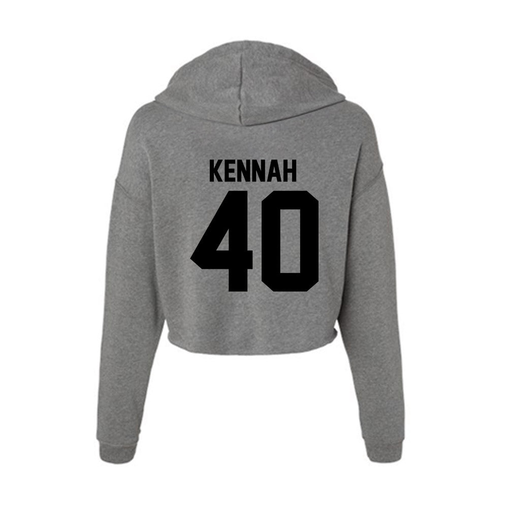 Wake Forest - NCAA Men's Basketball : Rj Kennah - Women's Crop Fleece Hoodie-1