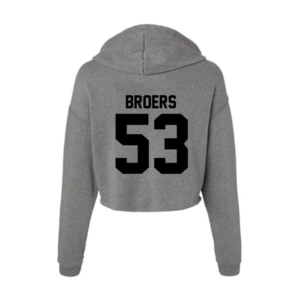 Wake Forest - NCAA Football : Carter Broers - Women's Crop Fleece Hoodie-1