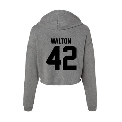 Wake Forest - NCAA Football : Tyler Walton - Women's Crop Fleece Hoodie-1