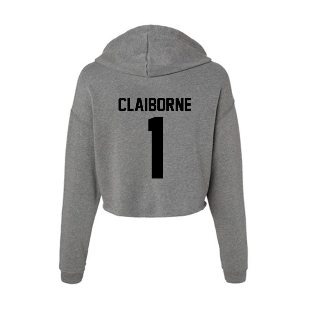 Wake Forest - NCAA Football : Demond Claiborne - Women's Crop Fleece Hoodie-1