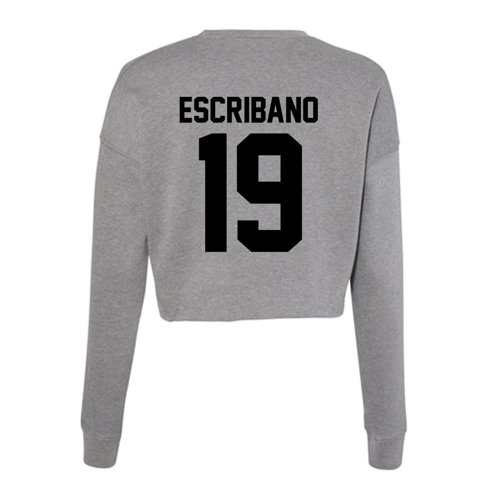 Wake Forest - NCAA Men's Soccer : Cristian Escribano - Women's Cropped Crew Fleece-1