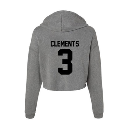 Wake Forest - NCAA Football : JaMario Clements - Women's Crop Fleece Hoodie-1