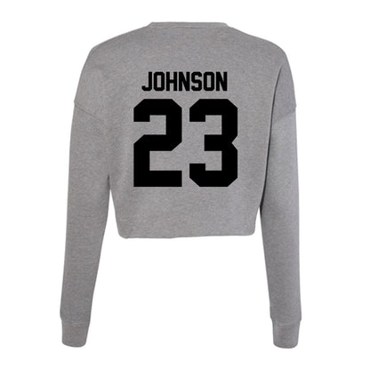 Wake Forest - NCAA Football : Braylon Johnson - Women's Cropped Crew Fleece-1