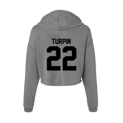 Wake Forest - NCAA Football : Myles Turpin - Women's Crop Fleece Hoodie-1
