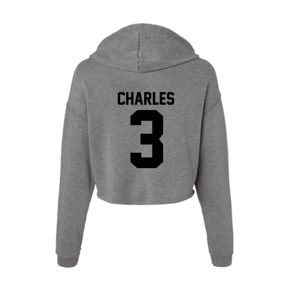 Wake Forest - NCAA Women's Volleyball : Dior Charles - Women's Crop Fleece Hoodie-1