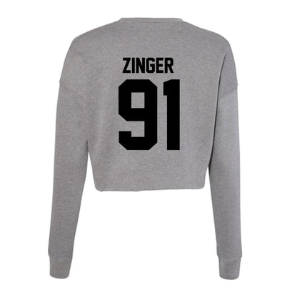 Wake Forest - NCAA Football : Zach Zinger - Women's Cropped Crew Fleece-1