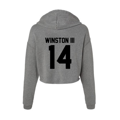 Wake Forest - NCAA Football : Braxton Winston III - Women's Crop Fleece Hoodie-1