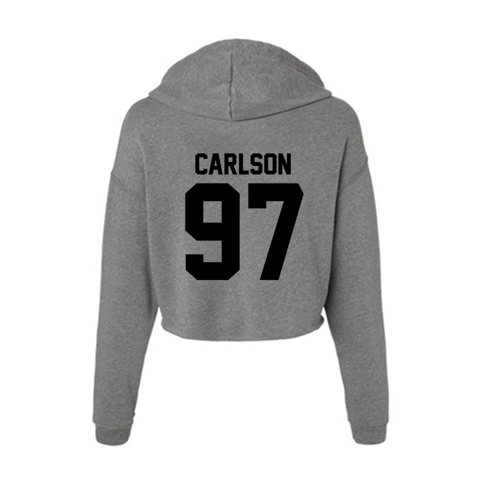 Wake Forest - NCAA Football : Caleb Carlson - Women's Crop Fleece Hoodie-1