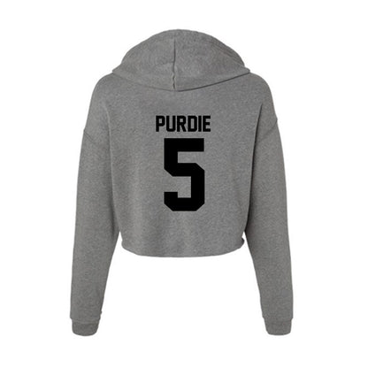 Wake Forest - NCAA Football : Deshawn Purdie - Women's Crop Fleece Hoodie-1