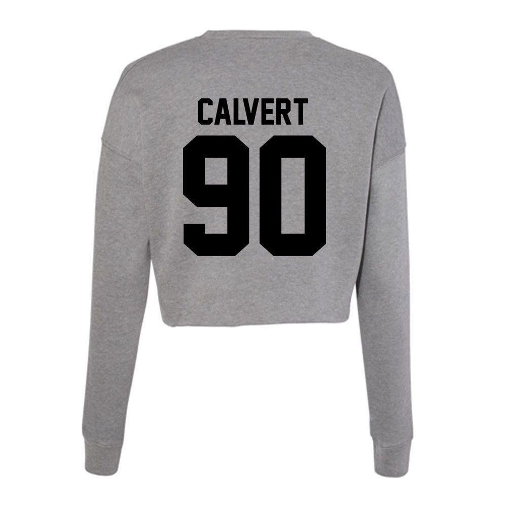 Wake Forest - NCAA Football : Connor Calvert - Women's Cropped Crew Fleece-1