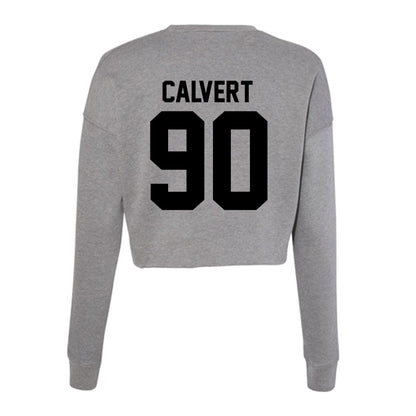 Wake Forest - NCAA Football : Connor Calvert - Women's Cropped Crew Fleece-1