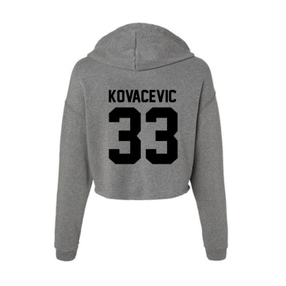 Wake Forest - NCAA Men's Basketball : Dimitrije Kovacevic - Women's Crop Fleece Hoodie-1
