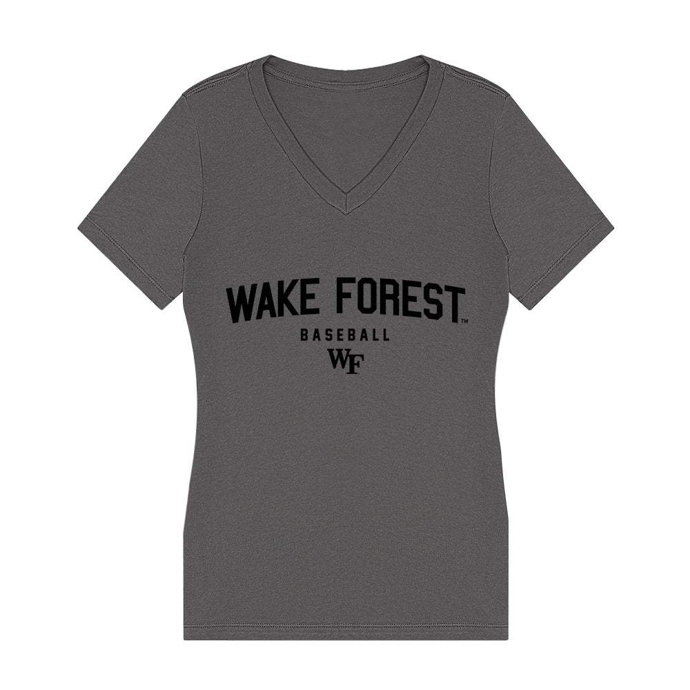 Wake Forest - NCAA Baseball : Austin Hawke - Women's V-Neck T-Shirt-0