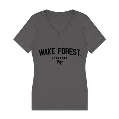 Wake Forest - NCAA Baseball : Austin Hawke - Women's V-Neck T-Shirt-0