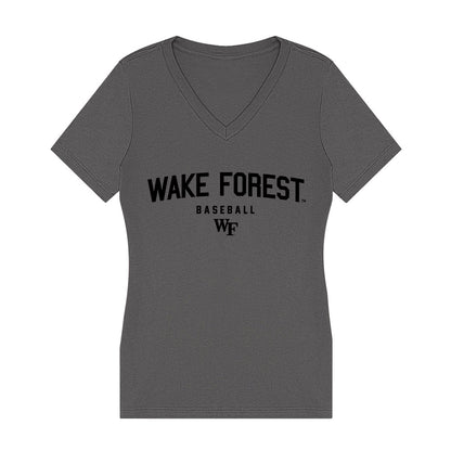Wake Forest - NCAA Baseball : Jackson Miller - Women's V-Neck T-Shirt-0