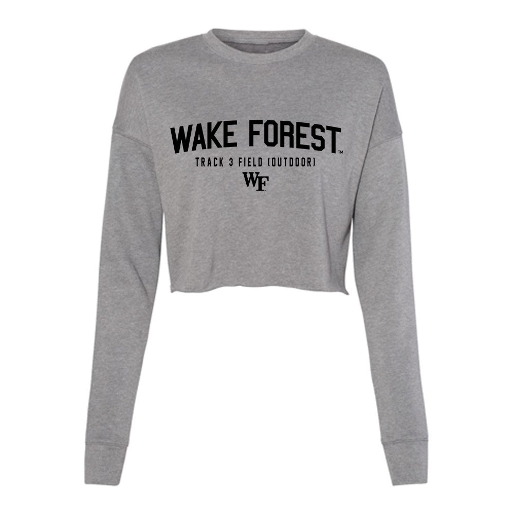 Wake Forest - NCAA Men's Track & Field : Hunter Jones - Women's Cropped Crew Fleece-0