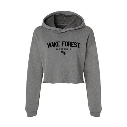 Wake Forest - NCAA Men's Basketball : Dimitrije Kovacevic - Women's Crop Fleece Hoodie-0