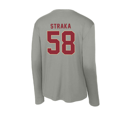 Boston College - NCAA Football : Will Straka - Activewear Long Sleeve T-Shirt-1