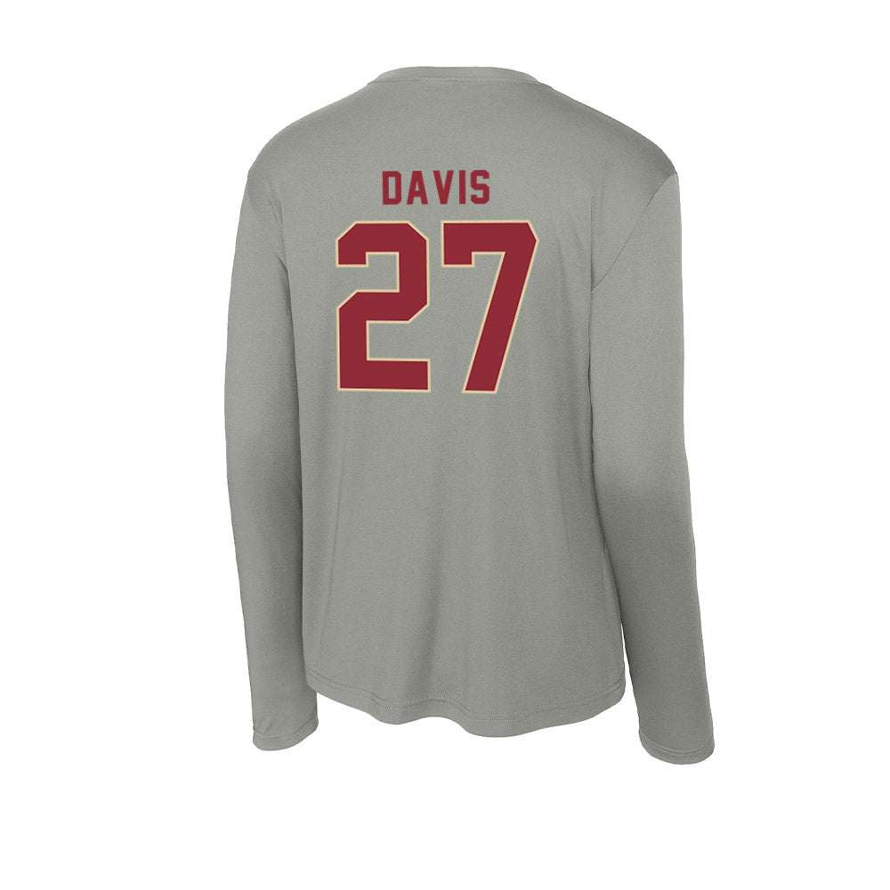 Boston College - NCAA Football : Omarion Davis - Activewear Long Sleeve T-Shirt-1