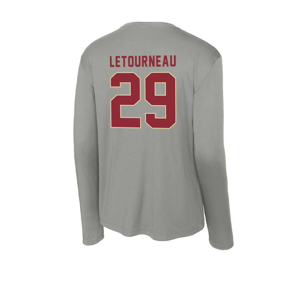Boston College - NCAA Men's Ice Hockey : Dean Letourneau - Activewear Long Sleeve T-Shirt-1