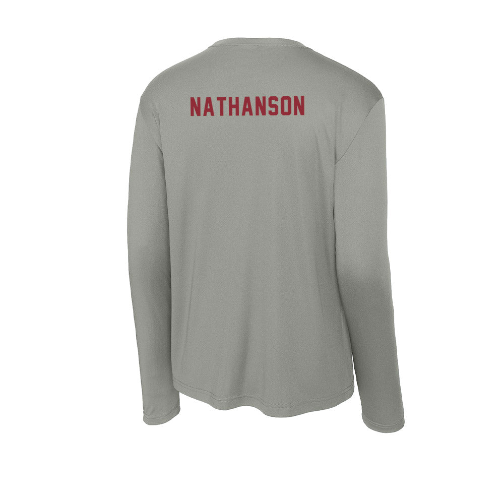 Boston College - NCAA Men's Swimming & Diving : Jonah Nathanson - Activewear Long Sleeve T-Shirt-1