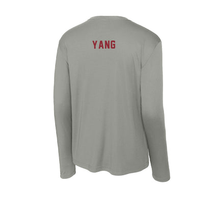 Boston College - NCAA Men's Fencing : Adam Yang - Activewear Long Sleeve T-Shirt-1
