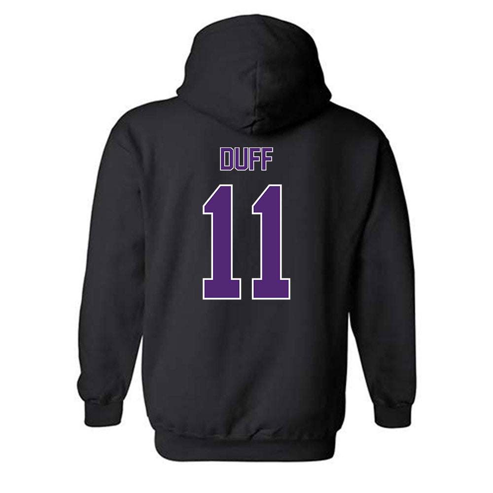 Truman - NCAA Men's Basketball : Justin Duff - Classic Shersey Hooded Sweatshirt-1
