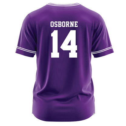 Truman - NCAA Baseball : Jacob Osborne - Purple Jersey-1
