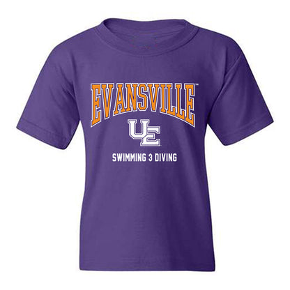 Evansville - NCAA Men's Swimming & Diving : Gabe Lett - Youth T-Shirt-0