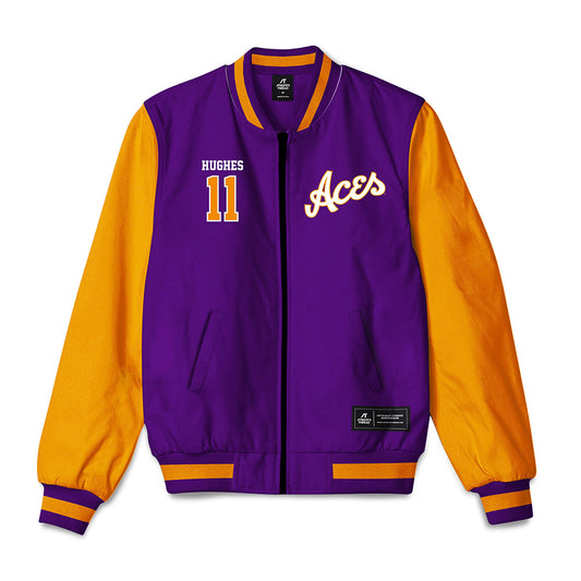 Evansville - NCAA Men's Basketball : Joshua Hughes - Bomber Jacket-0