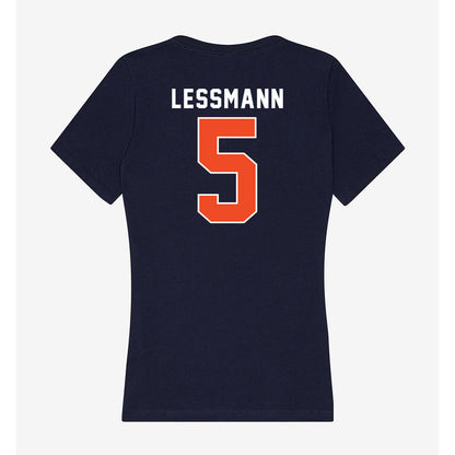 Auburn - NCAA Softball : georgia lessmann - Women's V-Neck T-Shirt-1